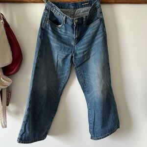 Blank denim jeans wide leg cropped